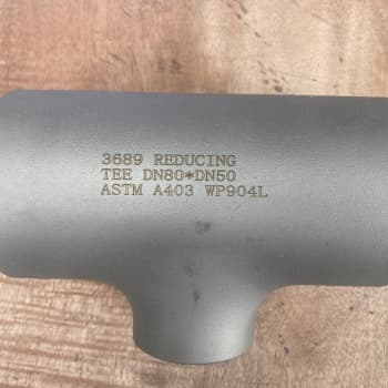 Wymiary trójnika prostego ASME B16.9